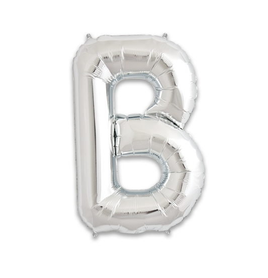 14" Silver Letter B