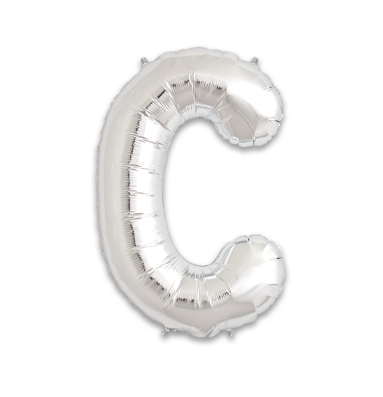 34" Silver Letter C