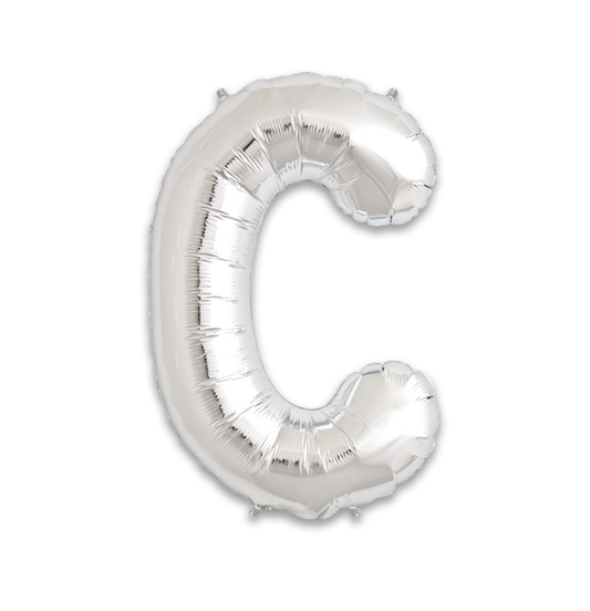 34" Silver Letter C