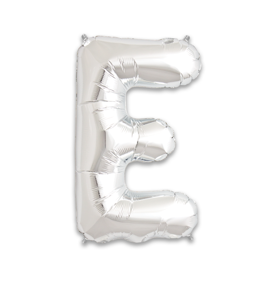 14" Silver Letter E