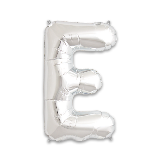 14" Silver Letter E