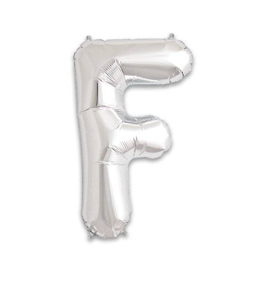 14" Silver Letter F