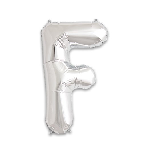 14" Silver Letter F