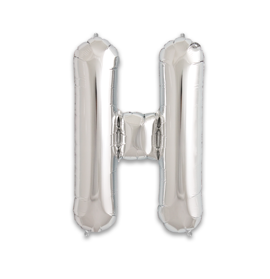 14" Silver Letter H