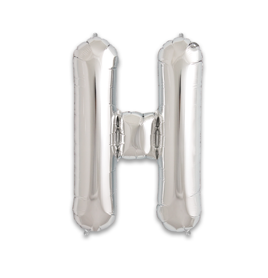 14" Silver Letter H