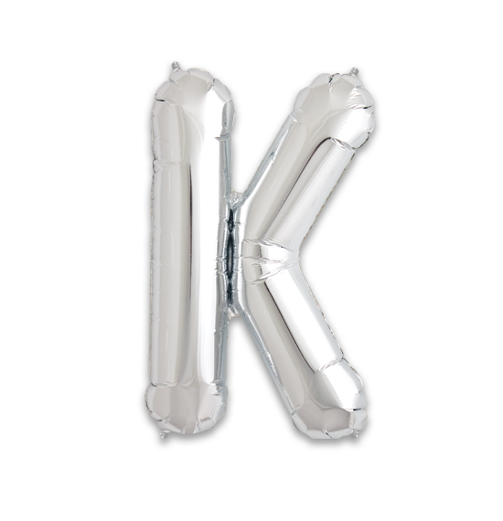 14" Silver Letter K