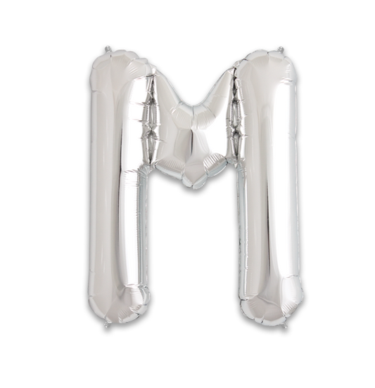 34" Silver Letter M