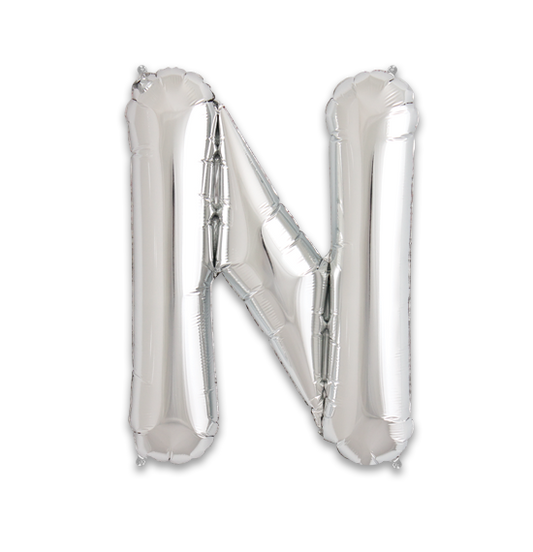 14" Silver Letter N