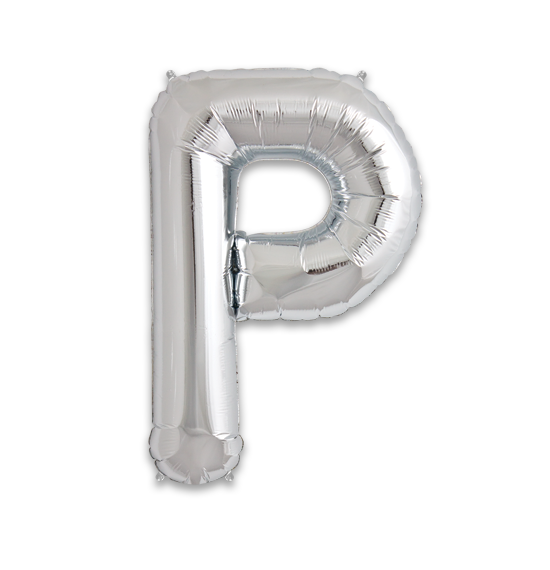 14" Silver Letter P