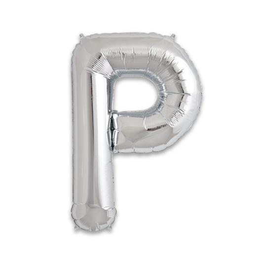 14" Silver Letter P