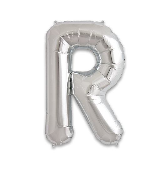 34" Silver Letter R