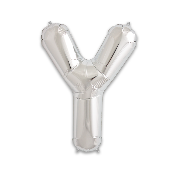 34" Silver Letter Y