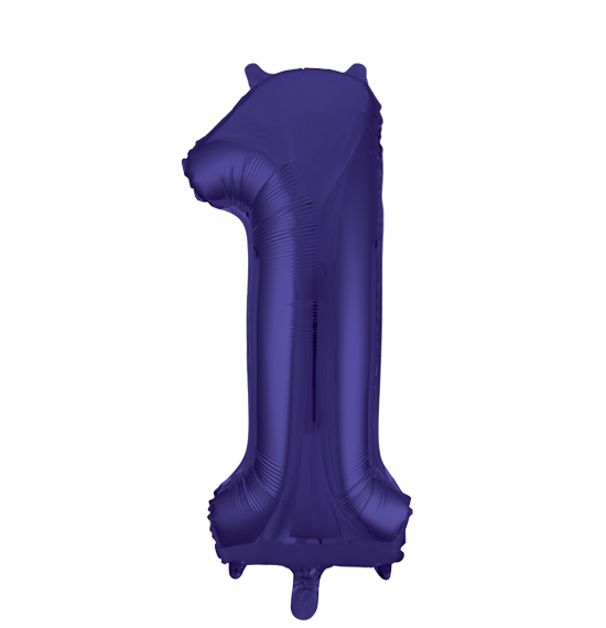 34" Number 1 Purple