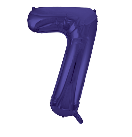 34" Number 7 Purple